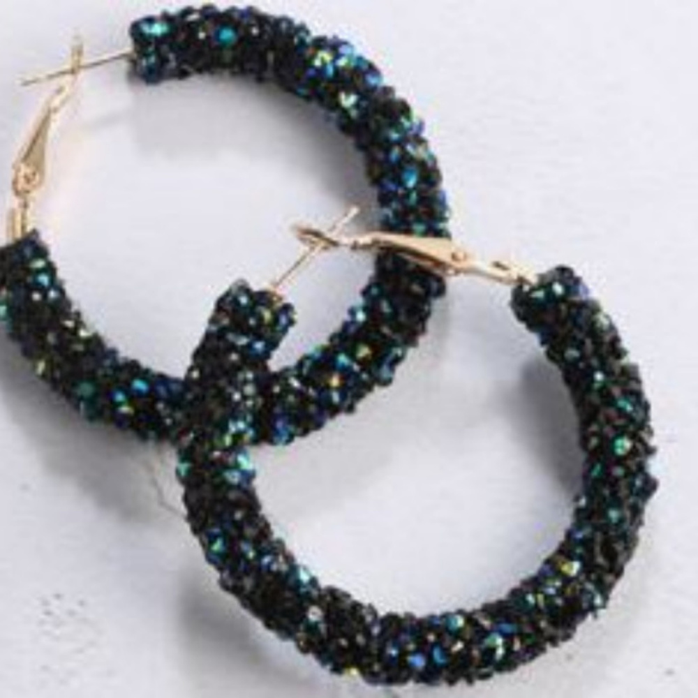 Bling! Hoop Earrings - Picture 3 of 3